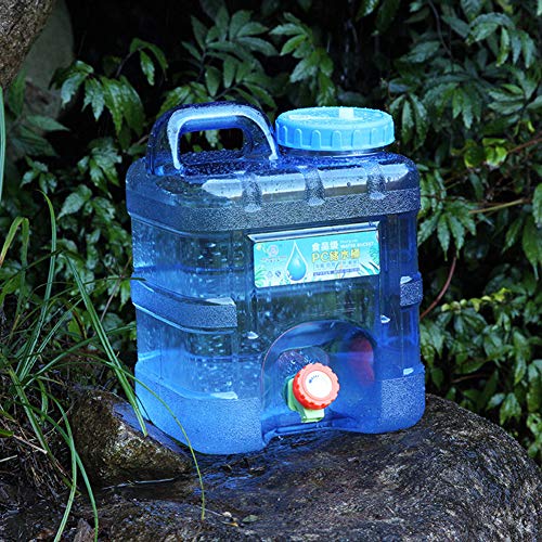 Kexpery Tragbarer Wasserbehälter mit Zapfhahn, multifunktionaler Trinkwasserkrug, auslaufsicher, Wasserspeicherträger, große Kapazität für Wandern, selbstfahrende Tour (10 l) von Kexpery