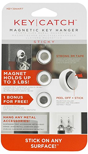 KeySmart The KeyCatch Sticky by ® Magnetischer Schlüsselhalter, 3 Stück von KeySmart