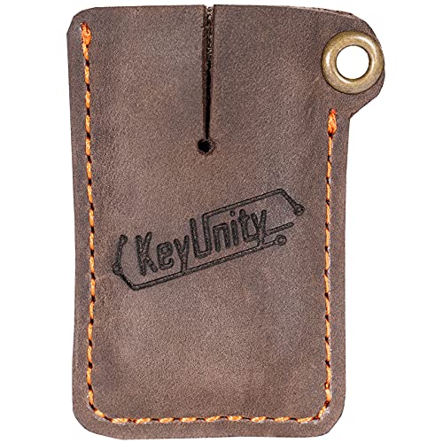 KeyUnity KA03 Lederscheide EDC Tasche Veranstalter Handgenähte Multitool-Slip-Beutel für KU00 Karabiner, Nagelknipser, Mini Taschenlampe, Mini Brecheisen von KeyUnity