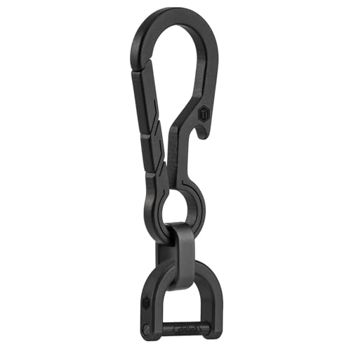 KeyUnity KM14BK Titan-EDC-Flaschenöffner-Schlüsselanhänger mit D-Ring, Schnellverschluss-Karabiner-Schlüsselanhänger für Männer von KeyUnity