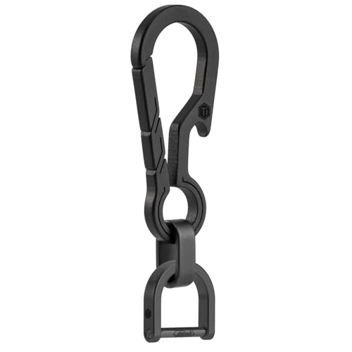 KeyUnity KM15BK Titan-EDC-Flaschenöffner-Schlüsselanhänger mit D-Ring, Schnellverschluss-Karabiner-Schlüsselanhänger für Männer von KeyUnity