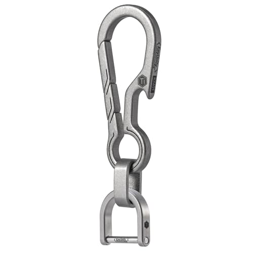 KeyUnity KM15SW Titan-EDC-Flaschenöffner-Schlüsselanhänger mit D-Ring, Schnellverschluss-Karabiner-Schlüsselanhänger für Männer von KeyUnity