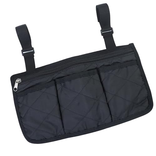 Kfwfuaee Rollstuhl-Hängetasche mit mehreren Taschen, tragbare Armlehne, seitliche Aufbewahrungstasche, wasserdicht, Rollstuhl-Seitentaschen, einfach zu befestigen von Kfwfuaee