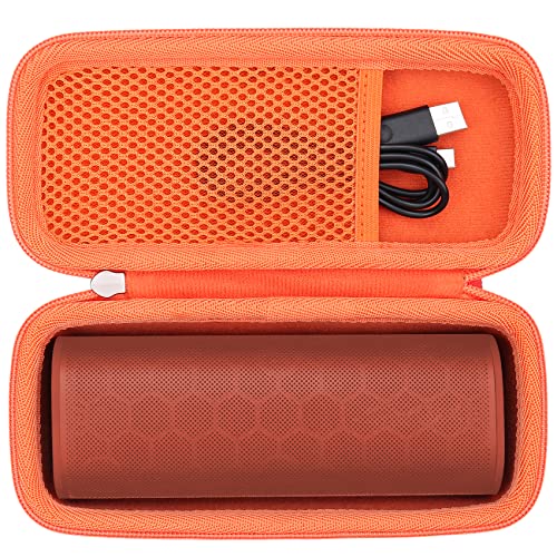 Khanka Hart Tasche für Sonos Roam/ROAM SL WLAN WiFi Bluetooth Speaker Lautsprecher, Nut Tasche (Orange) von Khanka
