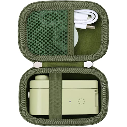 Khanka Hartschalen-Aufbewahrungskoffer für MakeID Bluetooth Beschriftungsgeraet und Etikettend Bandzubehör (Grün, Nur Tasche) von Khanka