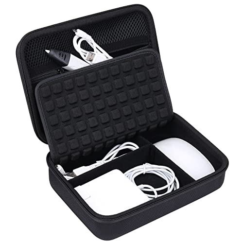 Khanka Hart Tasche Case für Apple Pencil & Magic Mouse 2/1& Power Adapter/Magnetic Lade Kable/Lightning auf USB Kamera-Adapter und andere Kleine Zubehör.(nur Tasche) von Khanka