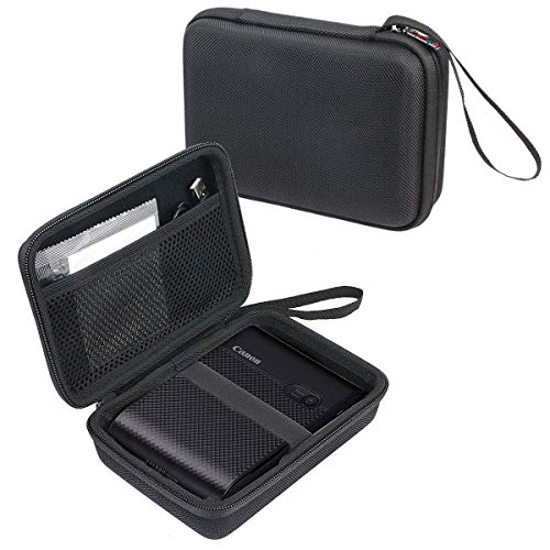 Khanka Tasche Hülle für Canon SELPHY Square QX10 Mini-Fotodrucker,Netztasche für Druck-Set XS-20L Fotopapier 72 x 85 mm und USB kables Etui Case.(Schwarz) von Khanka