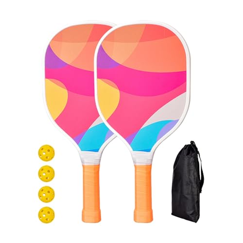 KiBcsLic 2er Set Pickleball Schläger Sportausrüstung Freizeitspiel Set mit Optimiertem Design für Genaue Ballplatzierung für Kinder Und Jugendliche für Sport, Stil F von KiBcsLic