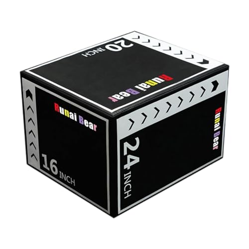 KiBcsLic Jump Box Trainingswürfel Sprungkasten Trainingsbox Fitnesskiste mit Robustem Material Und Sicherer Standfläche für Erwachsene Kinder Heimtraining Fitn, Style B von KiBcsLic