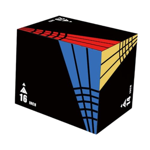 KiBcsLic Jump Box Trainingswürfel Sprungkasten Trainingsbox Fitnesskiste mit Robustem Material Und Sicherer Standfläche für Erwachsene Kinder Heimtraining Fitn, Style F von KiBcsLic