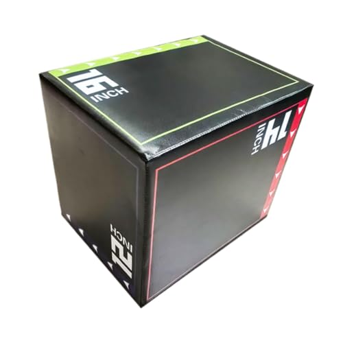 KiBcsLic Jump Box Trainingswürfel Sprungkasten Trainingsbox Fitnesskiste mit Robustem Material Und Sicherer Standfläche für Erwachsene Kinder Heimtraining Fitn, Style H von KiBcsLic