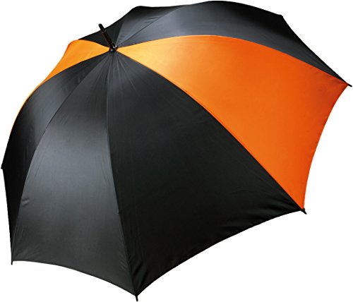 Kimood Sturmfester Regenschirm KI2004 Black/Orange Ø 128 cm von Kimood