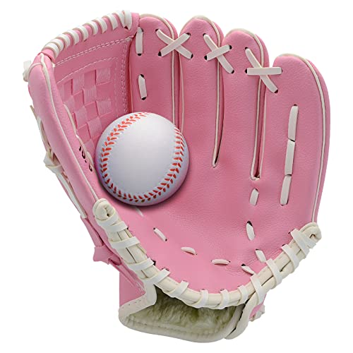 Baseball-Handschuh für Kinder, Jugendliche, Erwachsene, Softball-Handschuh, 24,9 cm - 31,8 cm für Training und Anfänger, Baseball-Handschuh, linke Hand, rechte Hand von Kicbertin