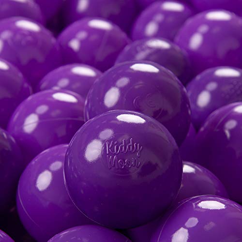 KiddyMoon 100 ∅ 7Cm Kinder Bälle Spielbälle Für Bällebad Baby Einfarbige Plastikbälle Made In EU, Violett von KiddyMoon