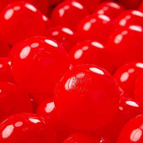 KiddyMoon 200 ∅ 7Cm Kinder Bälle Spielbälle Für Bällebad Baby Einfarbige Plastikbälle Made In EU, Rot von KiddyMoon