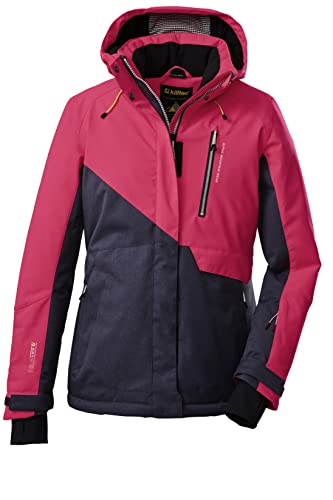 killtec (KILAH Damen Skijacke/Funktionsjacke mit abzippbarer Kapuze und Schneefang KSW 15 WMN SKI JCKT, neon pink, 40, 38613-000 von Killtec
