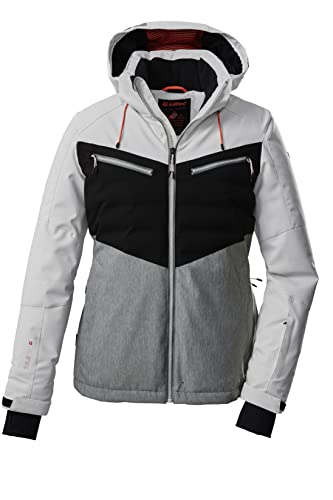 killtec (KILAH 38619-000 Skijacke/Funktionsjacke mit abzippbarer Kapuze und Schneefang, Weiß, 42 von Killtec