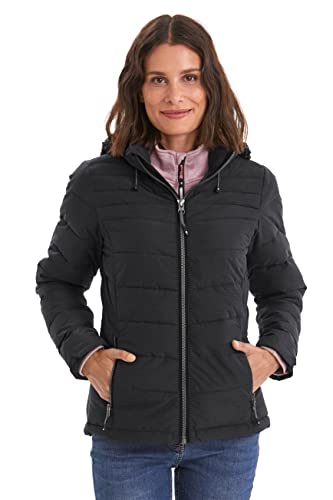 killtec Damen, Jacke in Daunenoptik mit abzippbarer Kapuze, Schwarz, 44 von Killtec