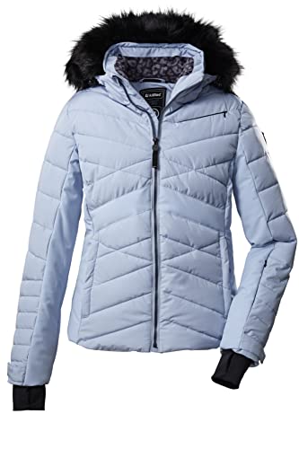 Killtec Damen Ksw 210 Wmn Qltd Jckt Skijacke Jacke in Daunenoptik mit abzippbarer Kapuze und Schneefang, hell stahlblau, 44 EU von Killtec