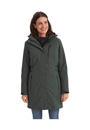 Killtec Damen Parka Funktionsparka mit abzippbarer Kapuze KOW 165 WMN PRK wasserdicht, Winddicht, atmungsaktiv 00787-dunkel blaugrün 38 von Killtec