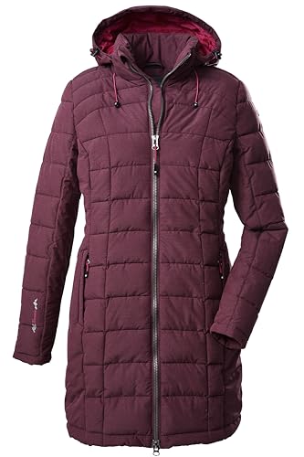 Killtec Damen Skane Wmn Quiltet Prk Parka In Daunenoptik Mit Abzippbarer Kapuze, Pflaume, 36 EU von Killtec