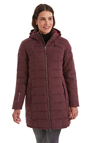 Killtec Damen Skane Wmn Quiltet Prk Parka In Daunenoptik Mit Abzippbarer Kapuze, pflaume, 48 EU von Killtec