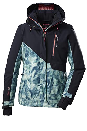 killtec Damen Skijacke/Funktionsjacke mit abzippbarer Kapuze und Schneefang KSW 145 WMN SKI JCKT, schwarz blau, 36, 38625-000 von Killtec