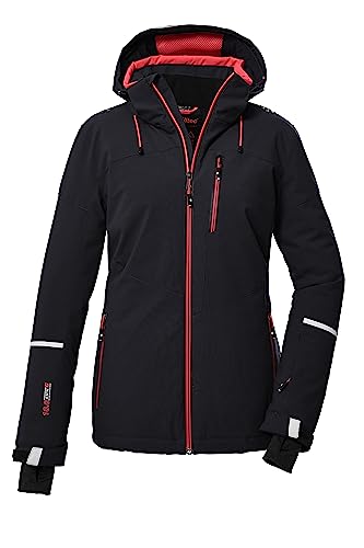 killtec Damen Skijacke/Funktionsjacke mit abzippbarer Kapuze und Schneefang KSW 81 WMN SKI JCKT, schwarz blau, 38, 39746-000 von Killtec