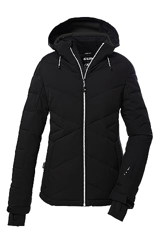 killtec Damen Skijacke/Steppjacke mit abzippbarer Kapuze und Schneefang KSW 90 WMN SKI QLTD JCKT, schwarz, 44, 39741-000 von Killtec