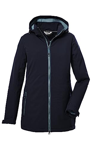 killtec Damen Softshelljacke/Outdoorjacke mit abzippbarer Kapuze KOW 8 WMN SFTSHLL JCKT, dunkelnavy, 48, 39685-000 von Killtec