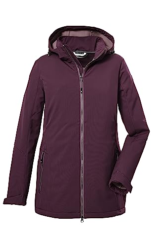 killtec Damen Softshelljacke/Outdoorjacke mit abzippbarer Kapuze KOW 8 WMN SFTSHLL JCKT, dunkelpflaume, 38, 39685-000 von Killtec