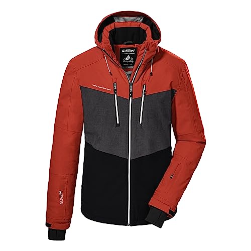 killtec Herren Skijacke/Funktionsjacke mit abzippbarer Kapuze und Schneefang KSW 45 MN SKI JCKT, dunkelorange, XL, 38699-000 von Killtec