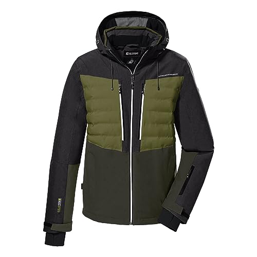 killtec Herren Skijacke/Funktionsjacke mit abzippbarer Kapuze und Schneefang KSW 56 MN SKI JCKT, dark moss, XL, 38710-000 von Killtec