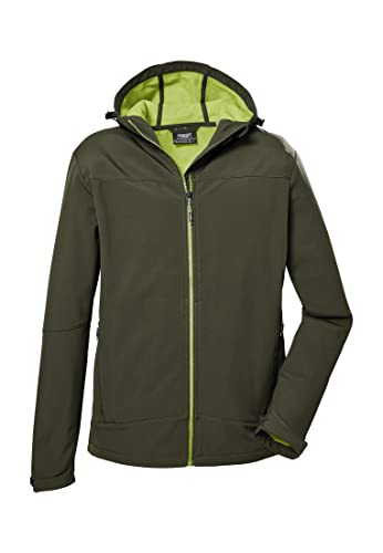 Killtec Herren Softshelljacke Softshell Jacke mit Kapuze MN SFTSHLL Jckt wasserabweisend, windabweisend 00756-dunkeloliv L von Killtec