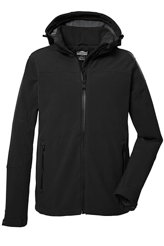 Killtec Herren Softshelljacke Softshelljacke mit abzippbarer Kapuze Herren Softshelljacke wasserabweisend, Winddicht 00200-schwarz M von Killtec