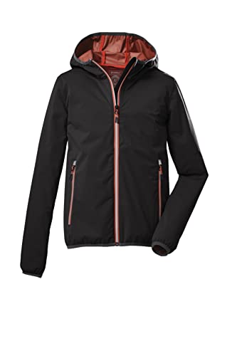 Killtec Jungen 2-Lagen-Funktionsjacke/Outdoorjacke mit Kapuze, packbar KOS 230 BYS JCKT; schwarz, 164, 39648-000 von Killtec