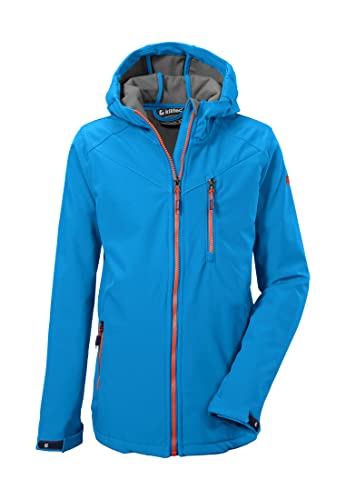 Killtec Jungen Softshelljacke Softshell Jacke mit Kapuze Boys Softshelljacke wasserabweisend 00808-himmelblau 128 von Killtec