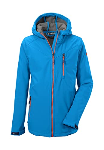 Killtec Jungen Soft Shell Jacke Softshell Jacke mit Kapuze Boys Softshelljacke wasserabweisend 00808-himmelblau 128 von Killtec