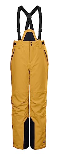 killtec Jungen Funktionshose/Skihose mit abzippbarem Latz, Schneefang und Kantenschutz KSW 79 BYS SKI PNTS, dunkelgelb, 152, 37310-000 von Killtec