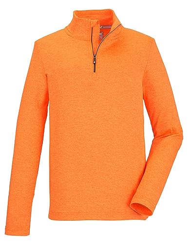 killtec Jungen Funktionsshirt mit Stehkragen und Reißverschluss KSW 185 BYS LS SHRT, neon reinorange, 164, 40868-000 von Killtec