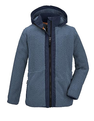 killtec Jungen Sherpa Fleecejacke mit Kapuze KOW 129 BYS FLC JCKT, mittelblau, 140, 39868-000 von Killtec