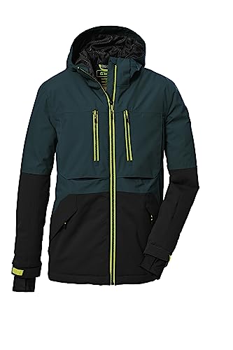 killtec Jungen Skijacke/Funktionsjacke mit Kapuze und Schneefang, wasserdicht KSW 127 BYS SKI JCKT, petrol, 128, 39668-000 von Killtec