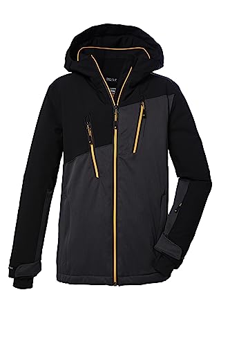 killtec Jungen Skijacke/Funktionsjacke mit Kapuze und Schneefang, wasserdicht KSW 173 BYS SKI JCKT, schwarz, 164, 39895-000 von Killtec