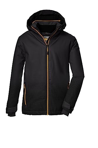 killtec Jungen Skijacke ist wasserdicht/Funktionsjacke mit Kapuze und Schneefang KSW 177 BYS SKI JCKT, anthrazit, 140, 39899-000 von Killtec