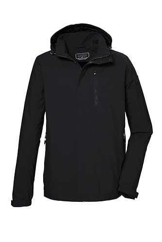killtec Herren Funktionsjacke/Outdoorjacke wasserdicht mit abnehmbare Kapuze KOS 52 MN JCKT, schwarz, L, 42815-000 von Killtec