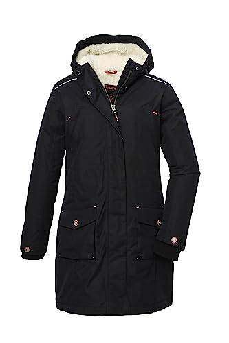 killtec Mädchen Funktionsmantel mit abknöpfbarer Kapuze/Mantel ist wasserdicht KOW 142 GRLS CT, schwarz blau, 176, 39885-000 von Killtec