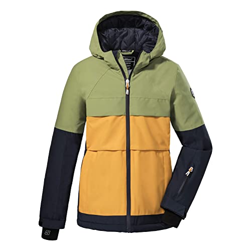 Killtec Mädchen Ksw 173 Grls Jckt Skijacke Funktionsjacke mit Kapuze und Schneefang, Weiß, 152 EU von Killtec