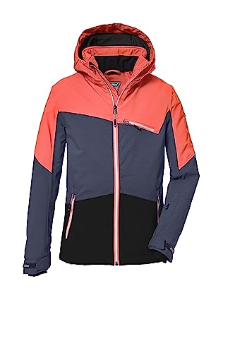 killtec Mädchen Skijacke/Funktionsjacke mit abnehmbarer Kapuze und Schneefang, wasserdicht KSW 182 GRLS SKI JCKT, hellkoralle, 152, 39904-000 von Killtec