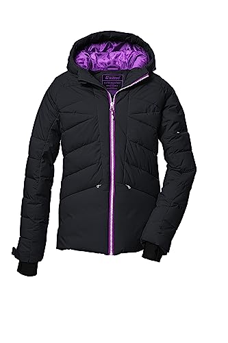 killtec Mädchen Steppjacke/Skijacke mit Kapuze und Schneefang KSW 116 GRLS SKI QLTD JCKT, schwarz blau, 152, 39652-000 von Killtec