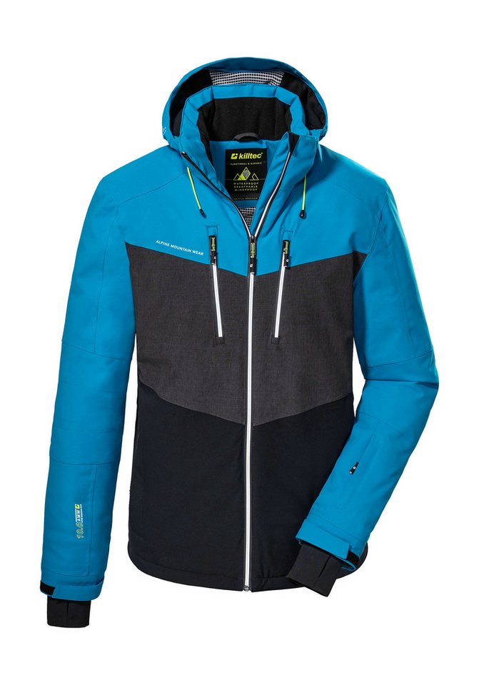 Killtec Skijacke KSW 45 MN SKI JCKT Trendige, wasserdichte Skijacke mit abnehmbarer Kapuze und Schneefang von Killtec